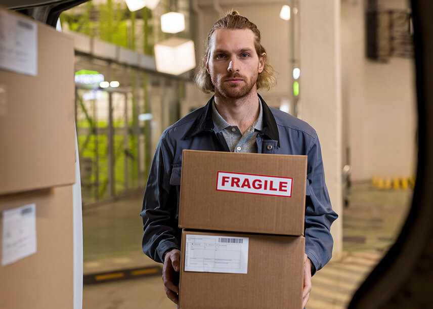 Logistics warehouse worker